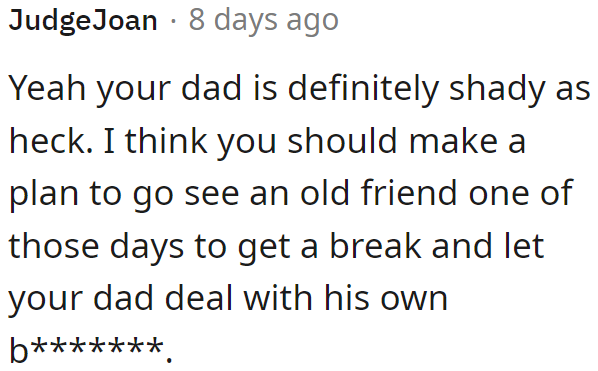 If the OP wants to escape some of the work, he has to make plans to meet up with someone.