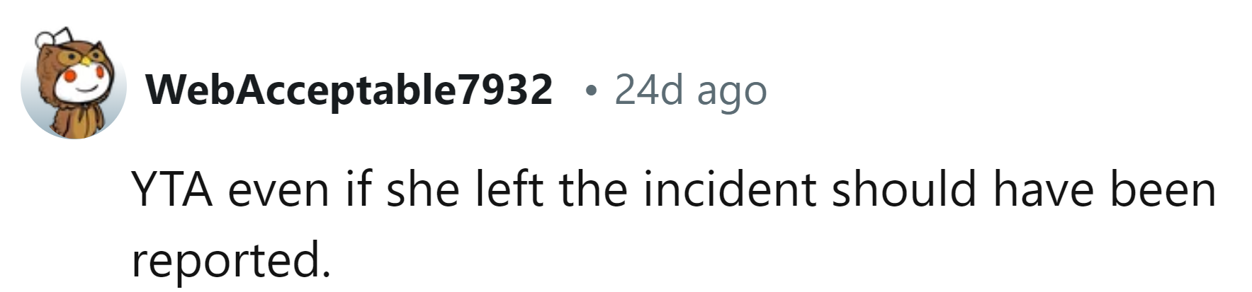 It should have been reported.