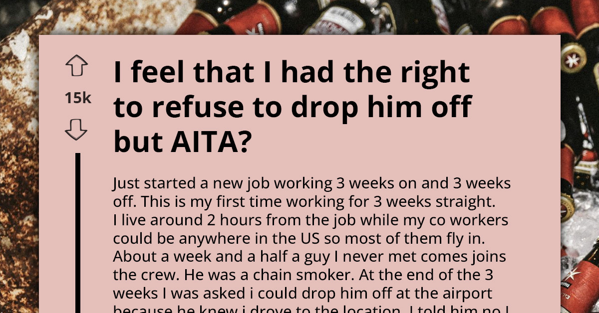 New Employee Faces Backlash At Work For Refusing To Drive Older Coworker, And His Reason Makes Sense