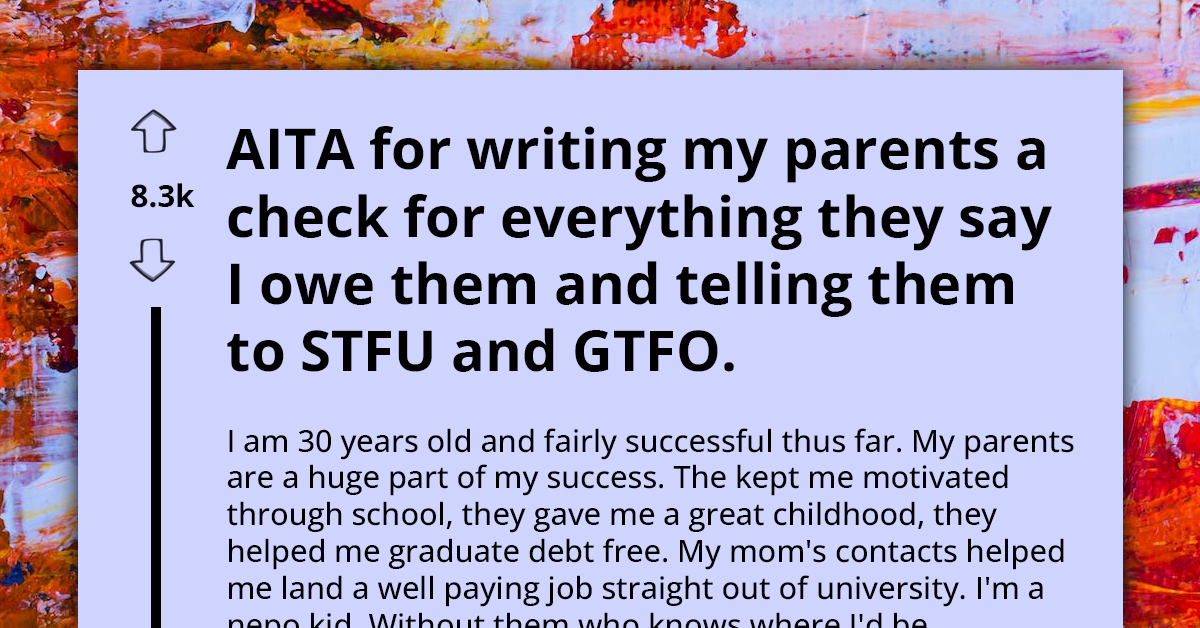 30-Year-Old Repays Parents for Lifetime of Support with Check and Demand for Silence and Space