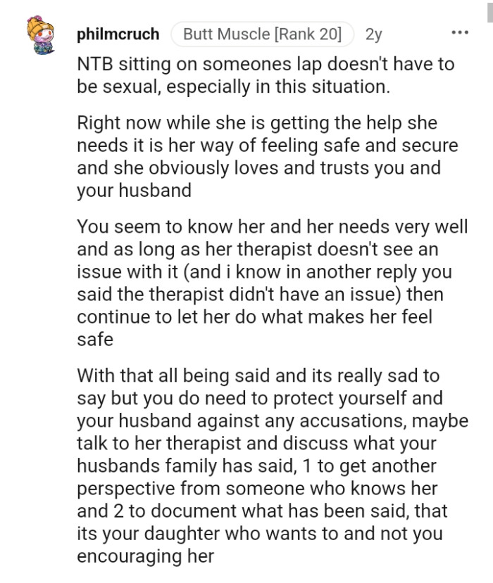 The OP Seems to Know Her and Her Needs