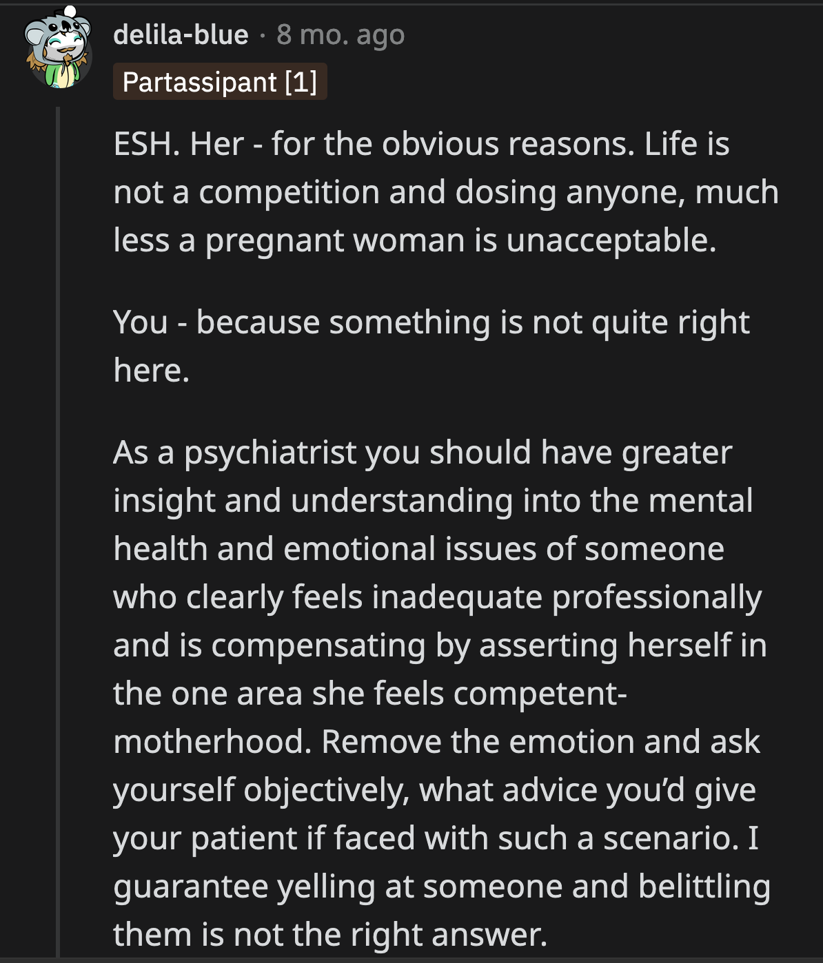 A Redditor judged that everyone sucked in the situation.