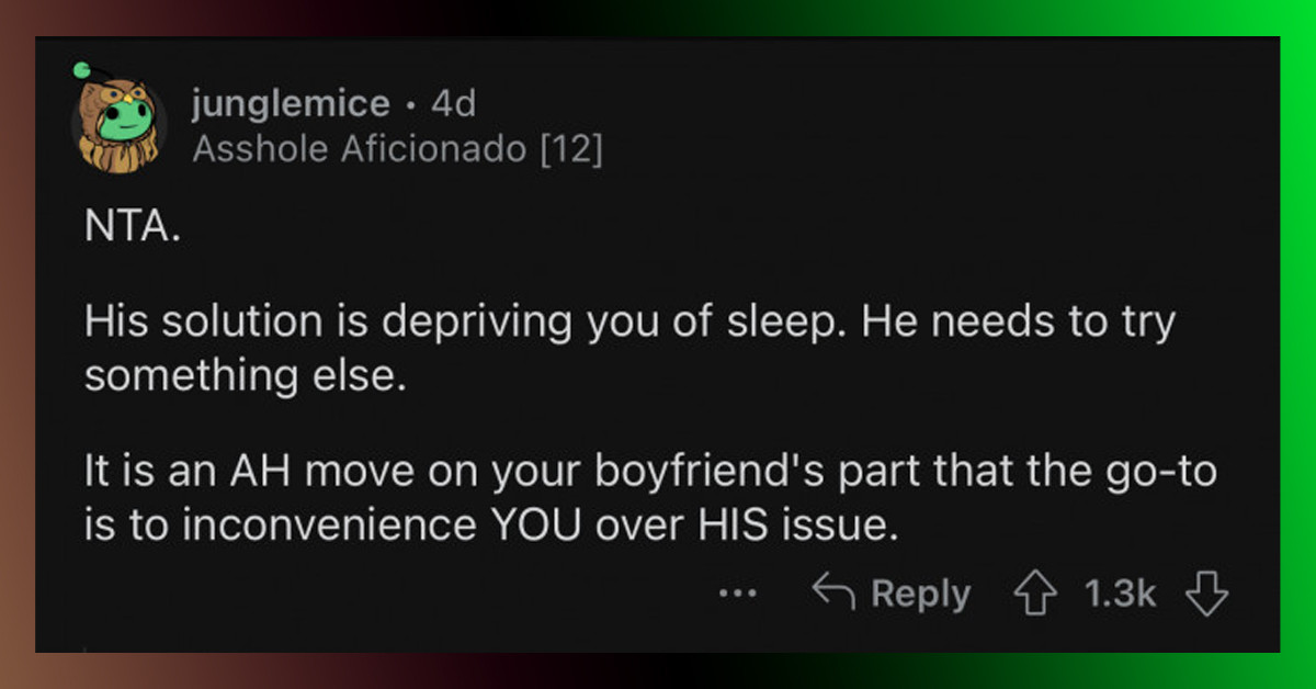 Redditor Annoyed With Her Boyfriend's Multiple Morning Alarms That He Sleeps Through Like A Baby