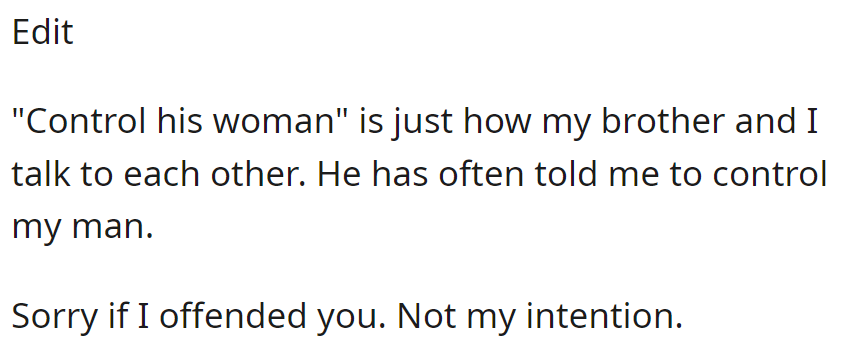 Casual banter includes 