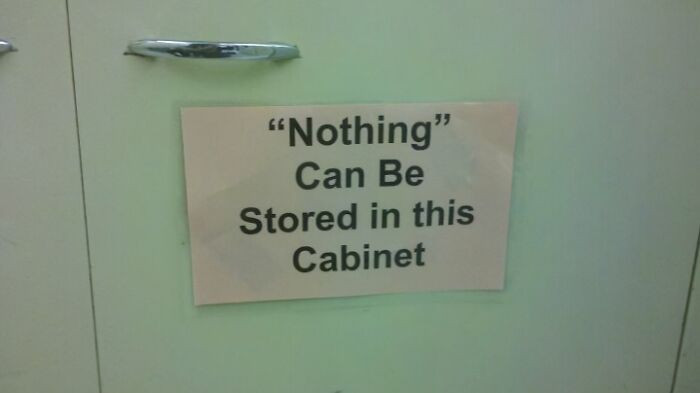 "So... There's "Nothing" In This Cabinet?"
