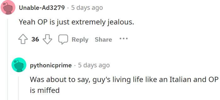 The guy was living his life