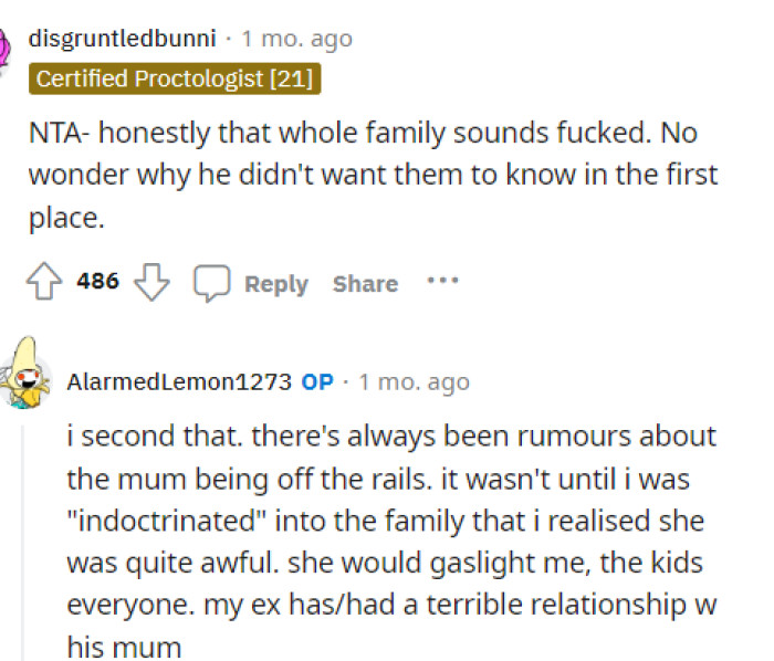 It's pretty obvious why he didn't want them to know, but it's sad to see that they reacted this way considering the circumstances.