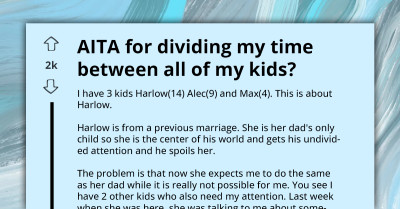 Mom's Split Attention Between Three Kids Causes Teen Daughter to Threaten Moving Out