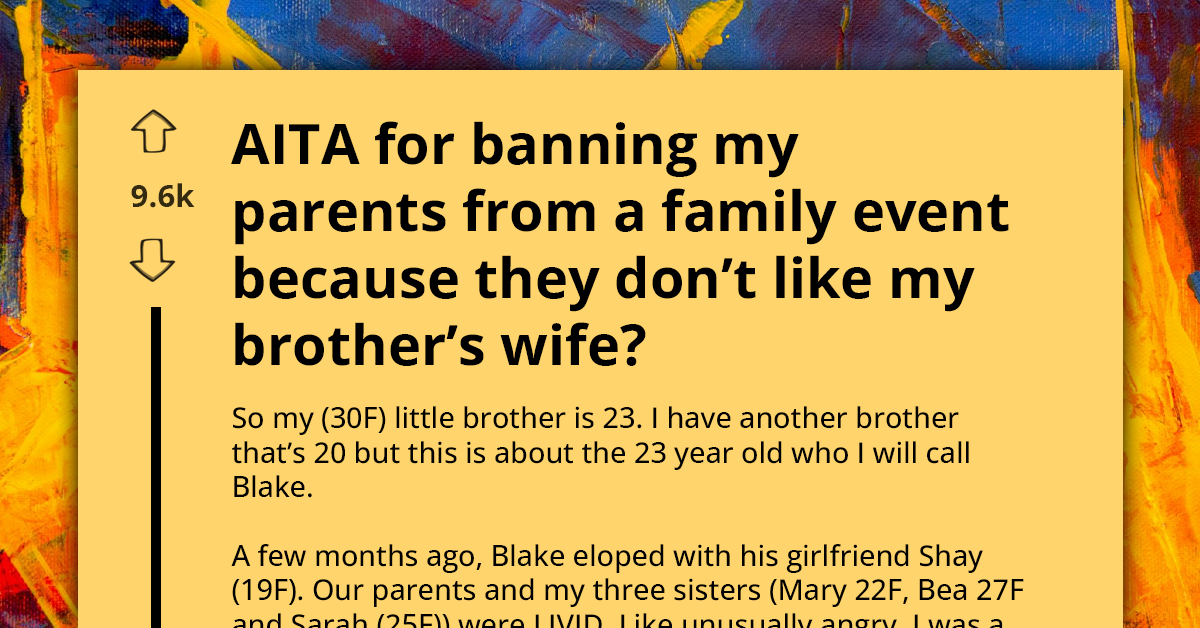 Woman Bans Parents From Grandson's Birthday Over Their Refusal To Accept Son's Marriage
