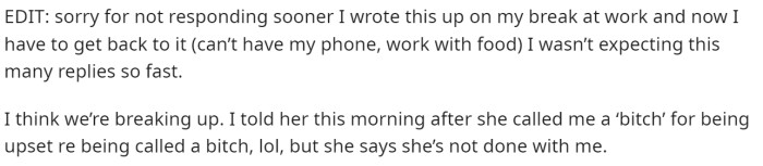 He then adds an edit with an update on how they are doing, and it looks like they're not doing that great.