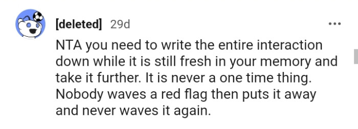 It is never a one time thing