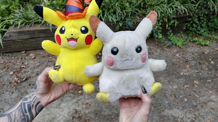 "Brand New Pikachu Replacing Its 15-Year-Old, Sun-Bleached Cousin"