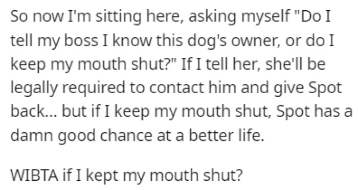 As OP was writing this, she considered the idea of keeping the dog and finding a new home for him