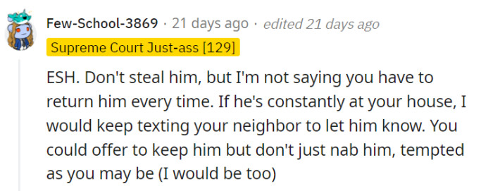 Or just let the neighbor know!