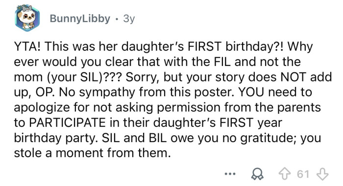 It was her FIRST birthday!