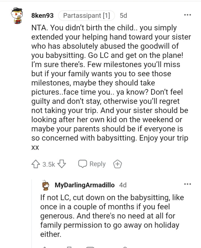 Do not feel guilty and don't stay either