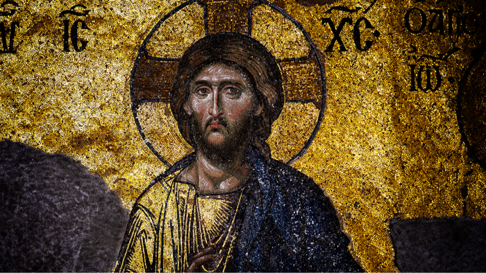 People using smartphones with social media posts about divine intervention and hope