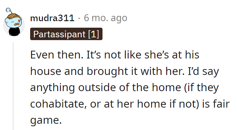 It's not like she's packing a PB&J for a surprise visit.