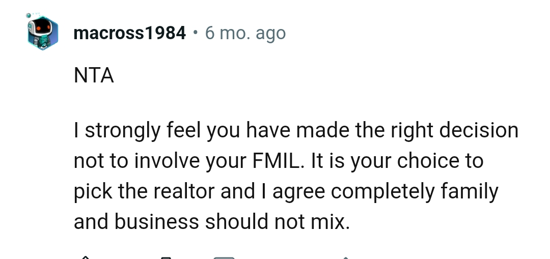It is the OP's choice to pick a realtor