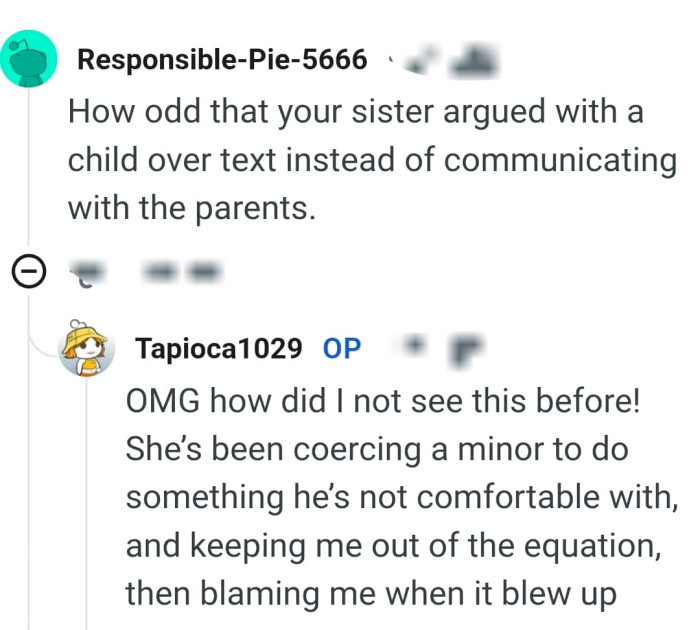 Coercing a minor is wrong