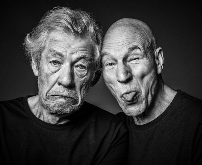 13.  Ian McKellen and Patrick Stewart