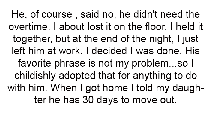 I just left him at work. I decided I was done.