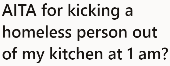 After security kicked out a homeless person he discovered, the OP felt guilty.