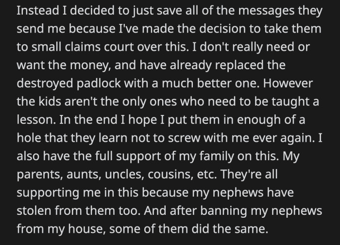 OP isn't backing down from holding his nephews accountable. He also wants his sister and brother-in-law to learn and be better parents to their children.