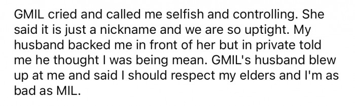 OP got accused of being controlling and selfish after what she said.