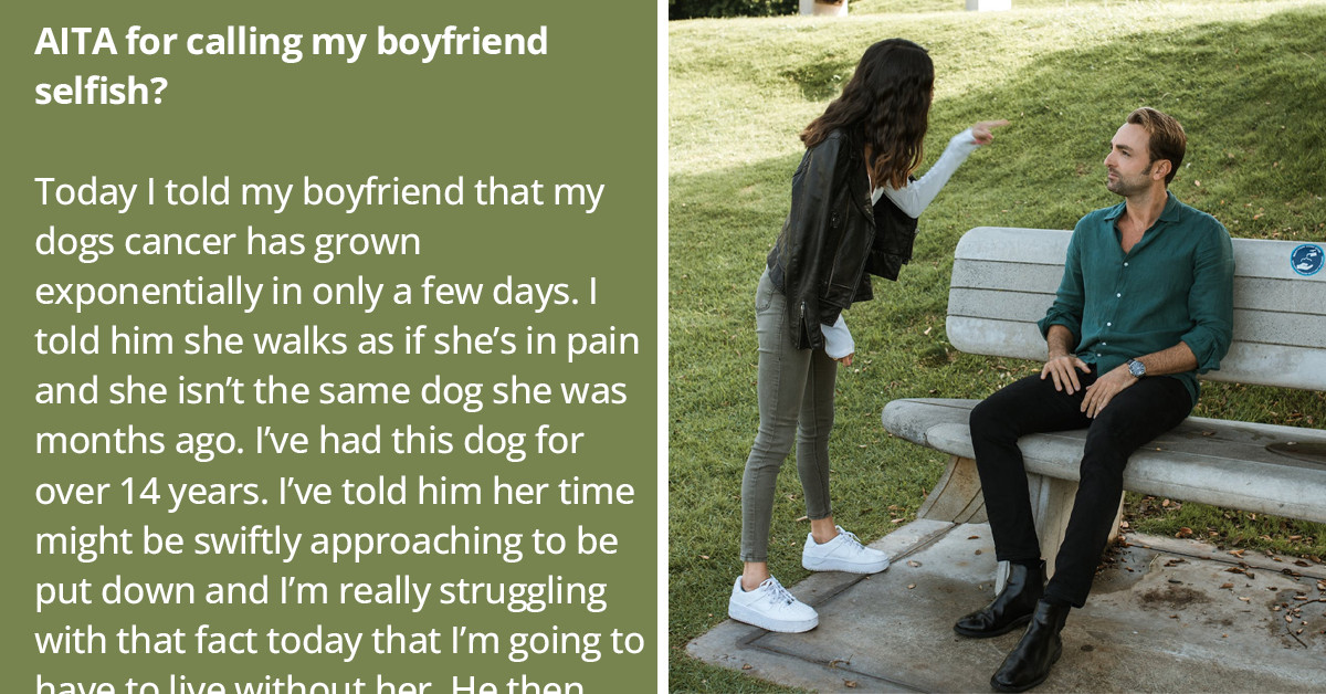 Redditor Asks If She's Wrong To Call Boyfriend Selfish After He Downplays Her Dog's Impending Death