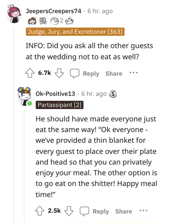 He Should Have Made Everyone Eat the Same Way