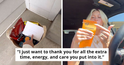 Woman Wins Hearts By Apologizing To Mailman With Surprise Gift Basket