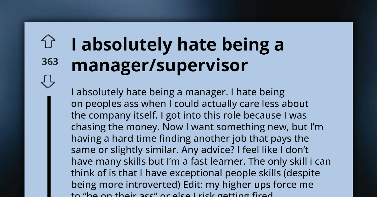 Redditors React As Seasoned Manager Comes Online To Rant About Hatred They Have For Their Job