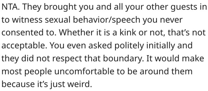 10. Most people would react the same way she did.