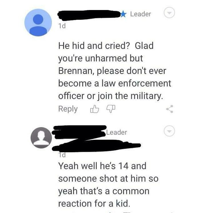 "Fourteen Year Old Kid Cries After Getting Shot At, What A Wimp"