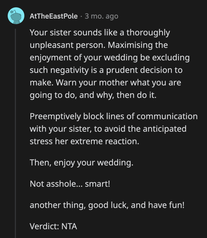 It would be smart for OP to block Emma everywhere and advise her mom to do the same thing
