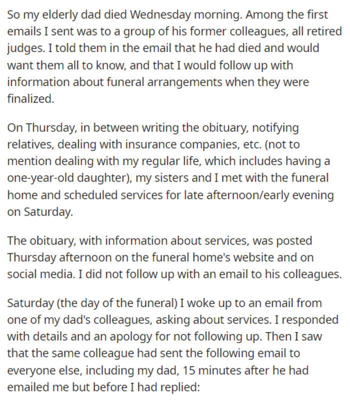 OP's post was pretty descriptive and they gave details on the situation and what happened with the email.