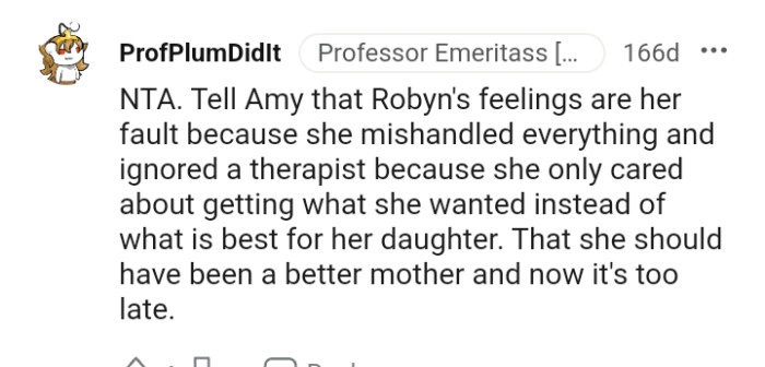 She Should Have Been a Better Mother