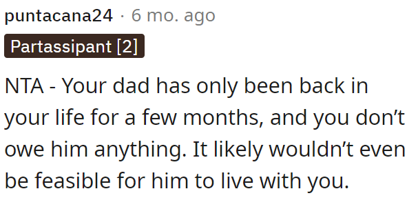 OP doesn’t owe him anything.