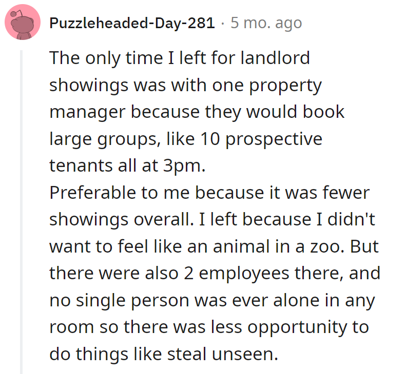 Left for group showings: fewer tours, less 