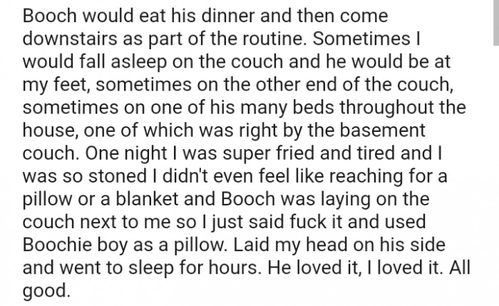 I was super fried and tired, and I was so stoned