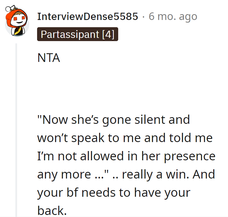 Silence from the drama queen? Consider it a royal decree.