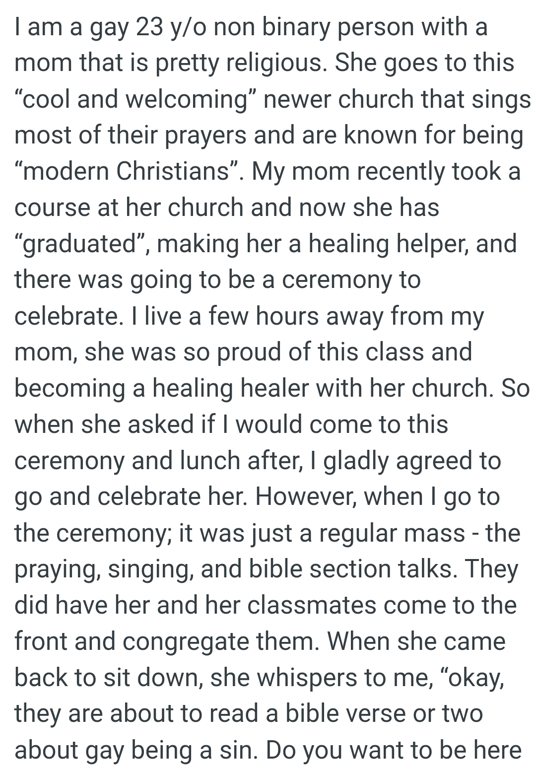 OP's mom goes to this 