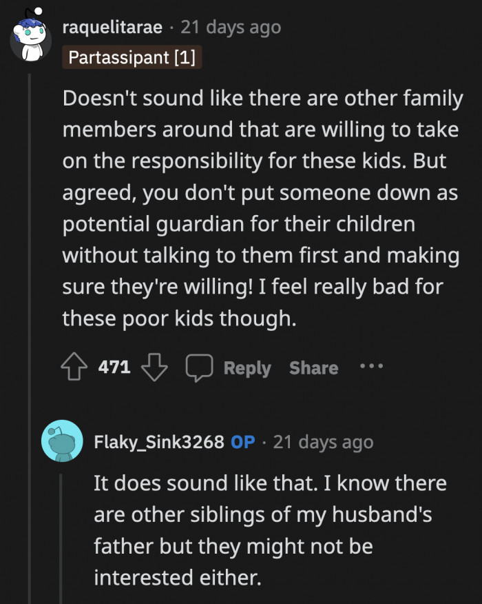 The kids are below ten years old and are not old enough to make decisions for themselves