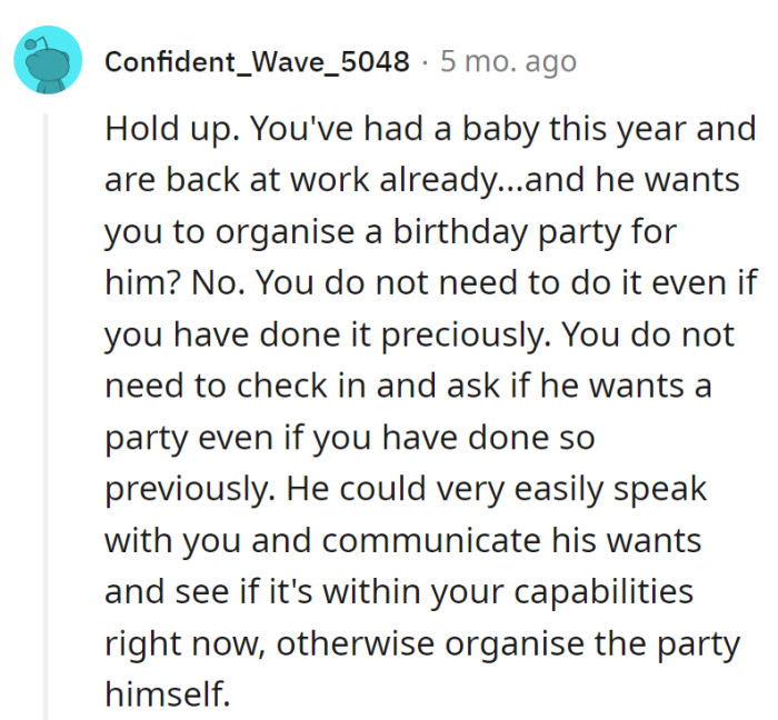 No time for baby steps when there's a full-time baby! It's his turn to host the party.