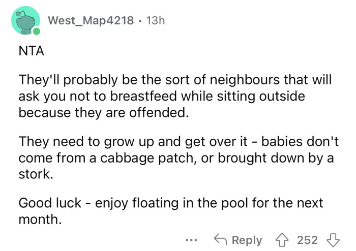 Wait until they complain about you breastfeeding.