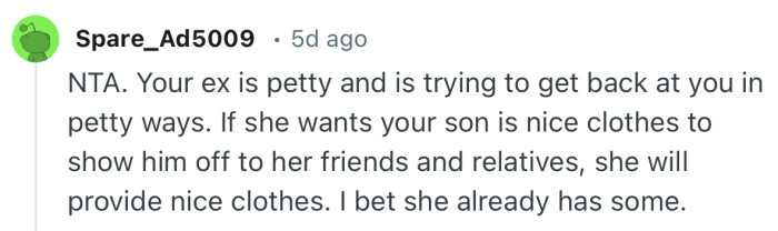 “NTA. Your ex is petty and is trying to get back at you in petty ways.”