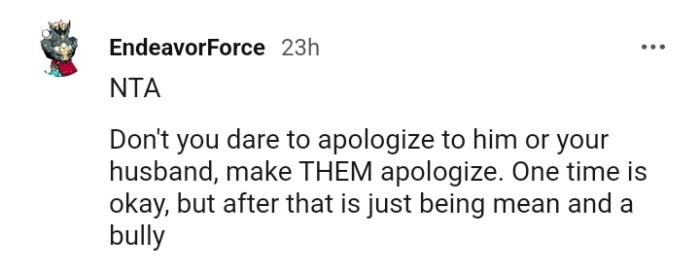 Saying it more than once is just being mean