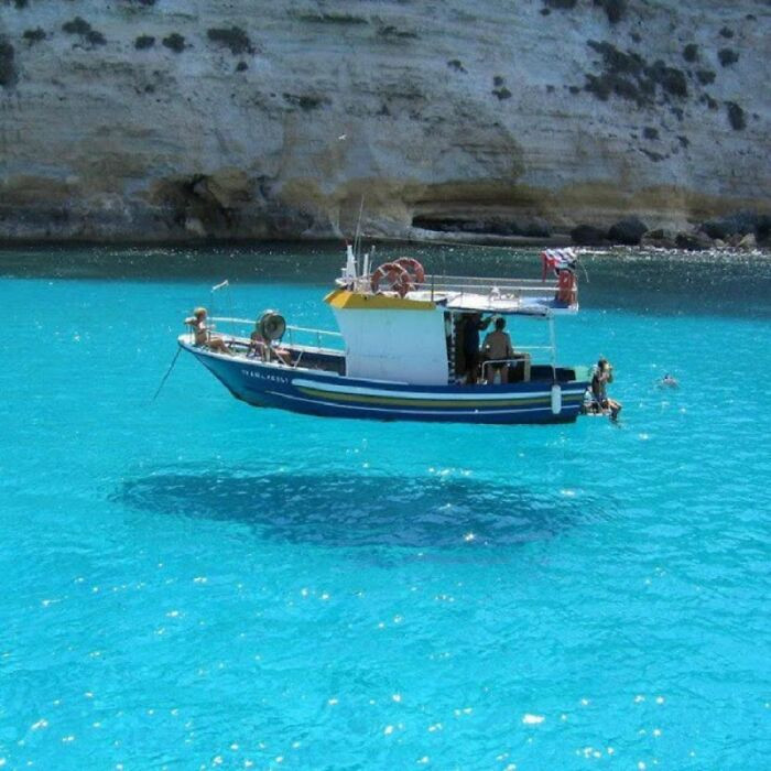 "An Optical Illusion Created By Extremely Clear Water"