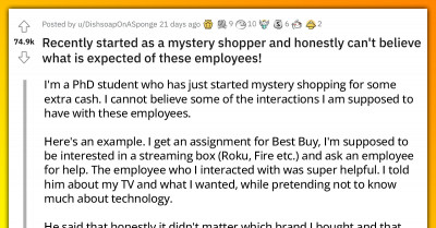 Former Secret Shopper Quits The Trade After Realizing How Unfair The System Is To The Workers